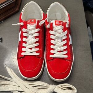 MiiM Red/White/Gold Star Sneakers